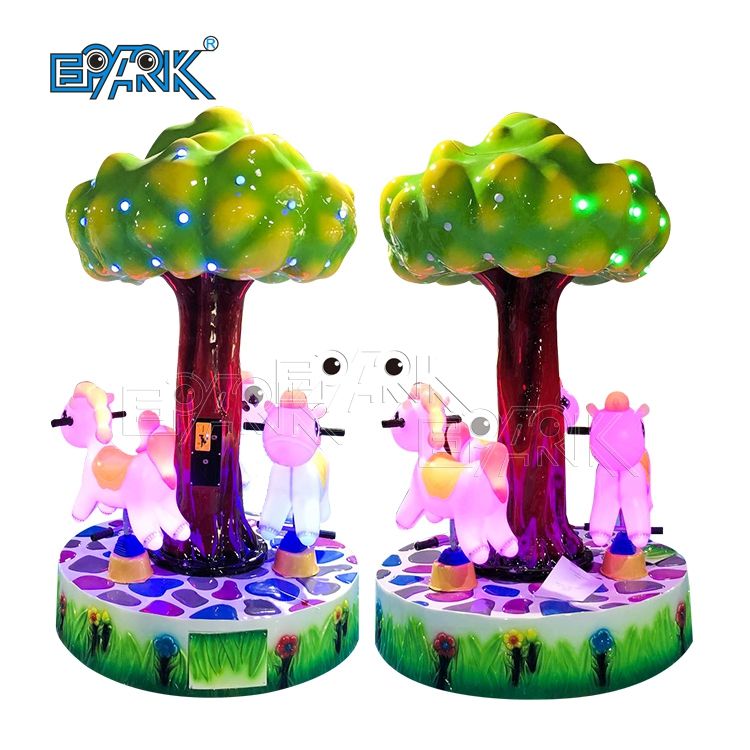 Indoor Amusement Ride 3 Seats Mini Carousel Coin Operated Carousel ...