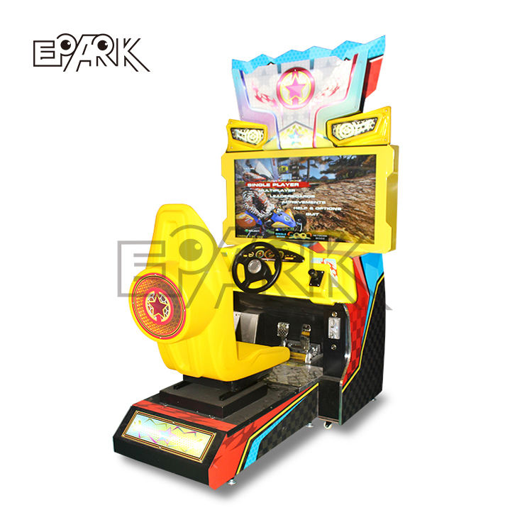 Luxury 42 Inch Four Wheel Drive Moto Racing Arcade Simulator Video Coin 