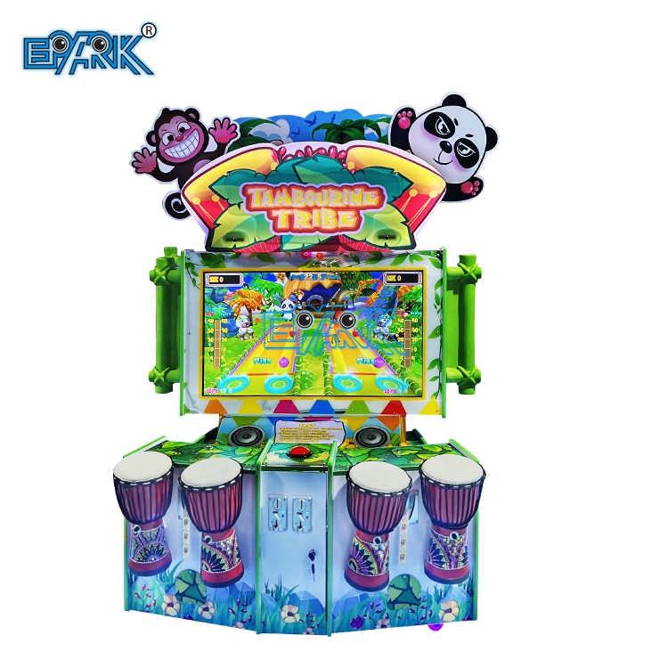 Tambourine Tribe Two Players Electronic Coin Operated Arcade Machine